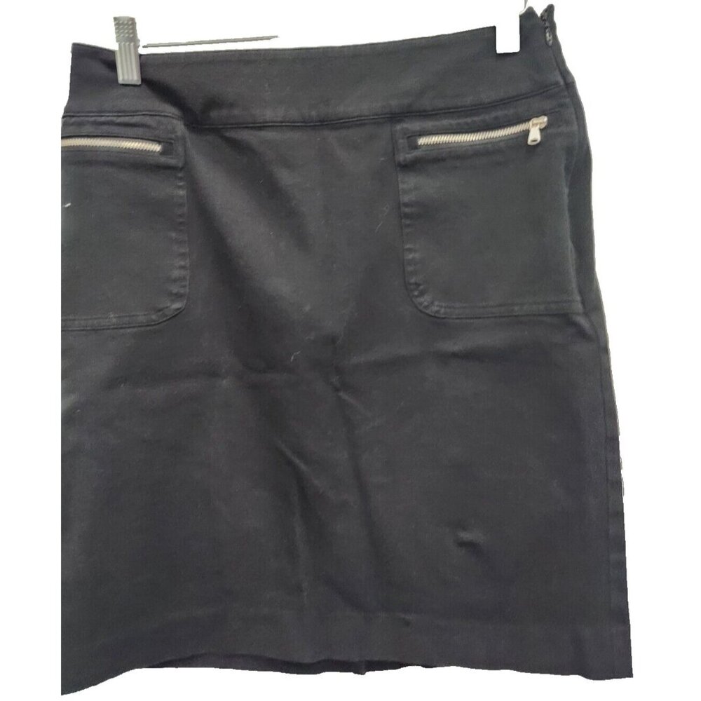 Lauren Ralph Lauren Womens Mini Skirt Size 6 Black Denim Preppy Minimalist